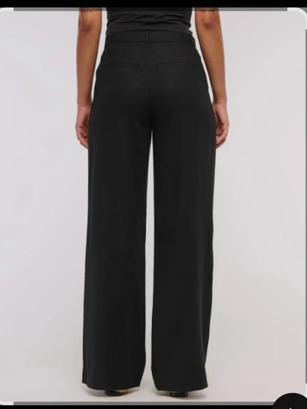 High-Rise Wide Leg Pants in Black